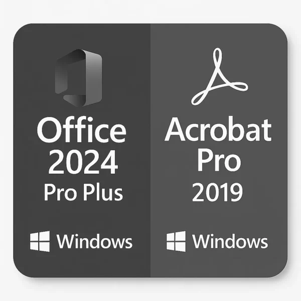 Adobe Acrobat Pro 2019 Pro + Microsoft Office 2024 Pro Plus
