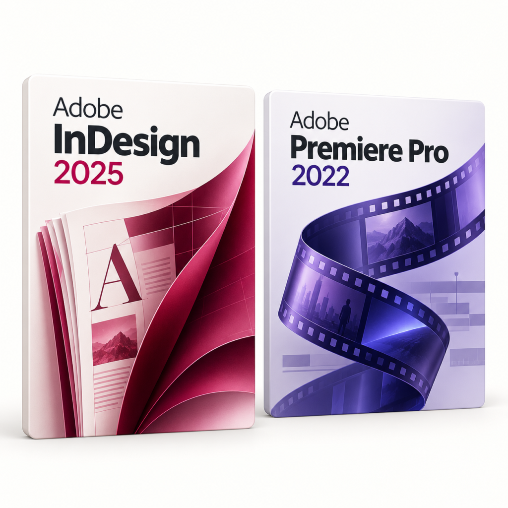 InDesign 2025 + Premiere Pro 2022 I Windows