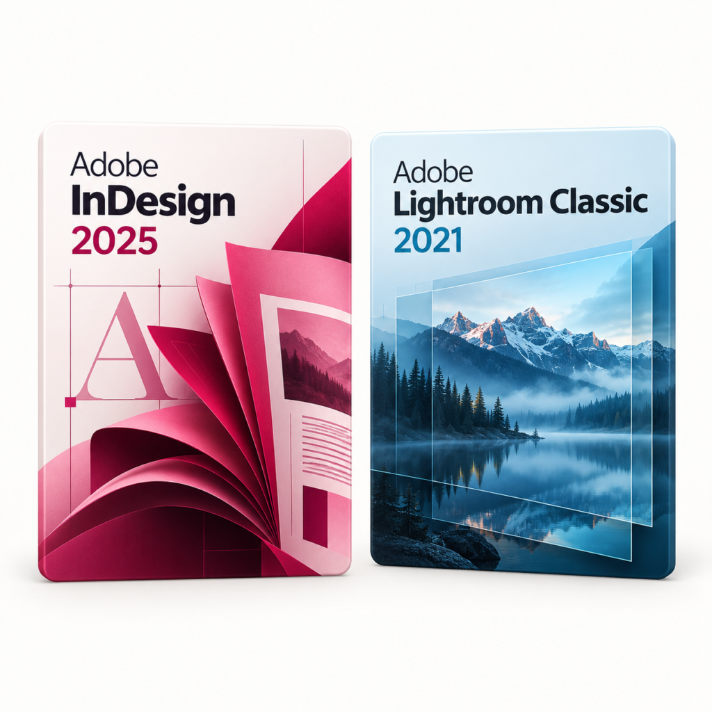 InDesign 2025 + Lightroom Classic 2021 I Windows